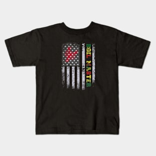 Crawfish American Flag Kids T-Shirt